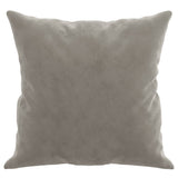 Throw Pillows 2 pcs Light Grey 40x40 cm Velvet - Top-Down View