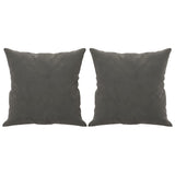 Throw Pillows 2 pcs Dark Grey 40x40 cm Velvet - Front View