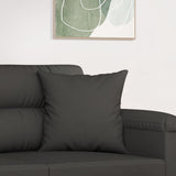 Throw Pillows 2 pcs Dark Grey 40x40 cm Microfibre Fabric - 45-Degree Angle