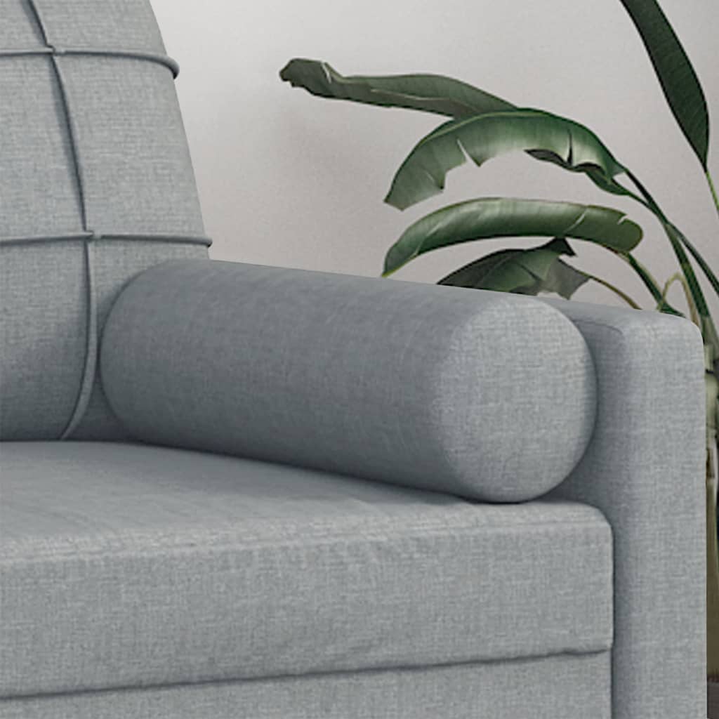 Throw Pillows 2 pcs Light Grey ?5x50 cm Fabric