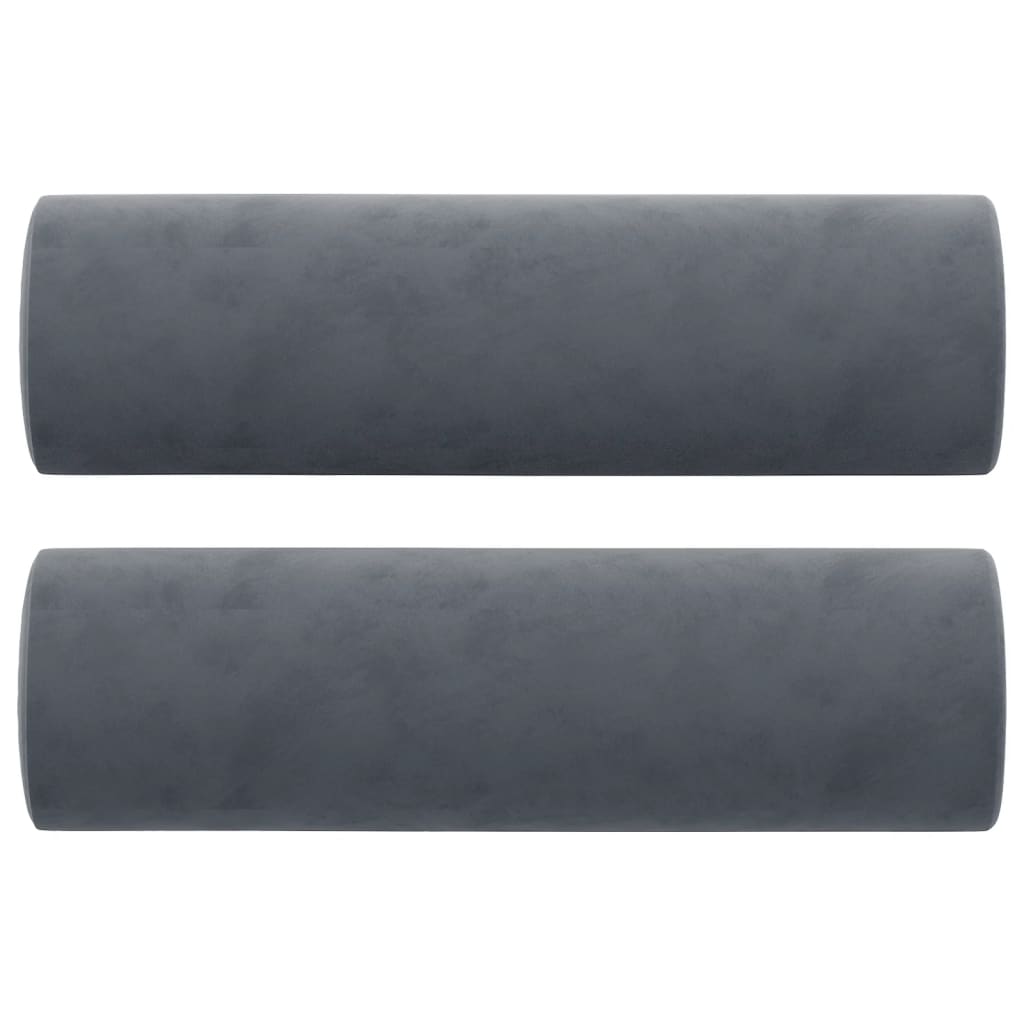 Throw Pillows 2 pcs Dark Grey ?5x50 cm Velvet