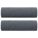 Throw Pillows 2 pcs Dark Grey ?5x50 cm Velvet