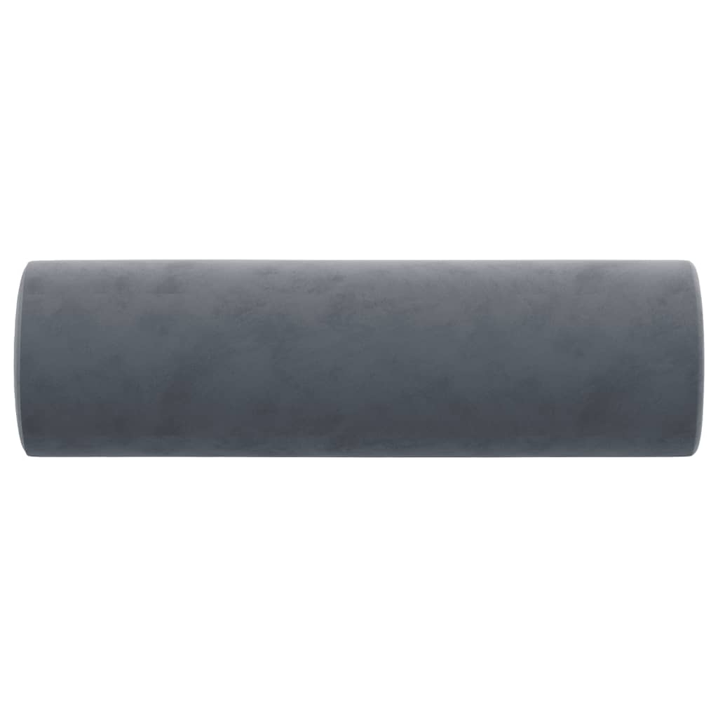Throw Pillows 2 pcs Dark Grey ?5x50 cm Velvet