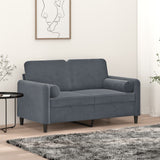 Throw Pillows 2 pcs Dark Grey ?5x50 cm Velvet