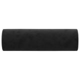 Throw Pillows 2 pcs Black Diameter 15x50 cm Velvet