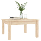 Coffee Table 55x55x30 cm Solid Wood Pine - Rear View
