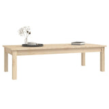 Coffee Table 110x50x30 cm Solid Wood Pine - Rear View
