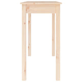 Console Table 110x40x75 cm Solid Wood Pine - Rear View