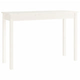 Console Table White 110x40x75 cm Solid Wood Pine