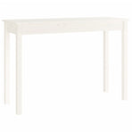 Console Table White 110x40x75 cm Solid Wood Pine