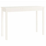Console Table White 110x40x75 cm Solid Wood Pine - Front View