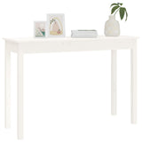 Console Table White 110x40x75 cm Solid Wood Pine - Top-Down View