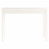Console Table White 110x40x75 cm Solid Wood Pine - 45-Degree Angle