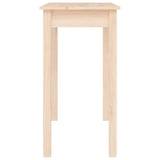 Console Table 80x40x75 cm Solid Wood Pine - Rear View