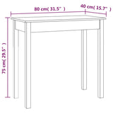 Console Table 80x40x75 cm Solid Wood Pine - Low Angle
