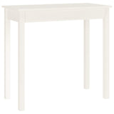 Console Table White 80x40x75 cm Solid Wood Pine - Front View
