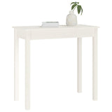 Console Table White 80x40x75 cm Solid Wood Pine - Top-Down View