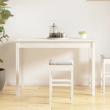 Dining Table White 110x55x75 cm Solid Wood Pine - 45-Degree Angle