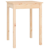 Dining Table 55x55x75 cm Solid Wood Pine - Front View