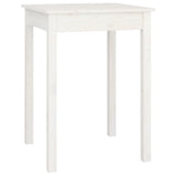 Dining Table White 55x55x75 cm Solid Wood Pine