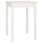 Dining Table White 55x55x75 cm Solid Wood Pine