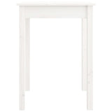 Dining Table White 55x55x75 cm Solid Wood Pine - Side View