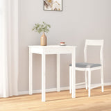 Dining Table White 55x55x75 cm Solid Wood Pine - 45-Degree Angle