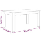 Coffee Table 80x50x40 cm Solid Wood Pine - Low Angle