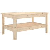 Coffee Table 80x50x40 cm Solid Wood Pine - Front View
