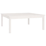 Coffee Table White 100x100x40 cm Solid Wood Pine