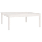 Coffee Table White 100x100x40 cm Solid Wood Pine