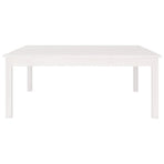 Coffee Table White 100x100x40 cm Solid Wood Pine