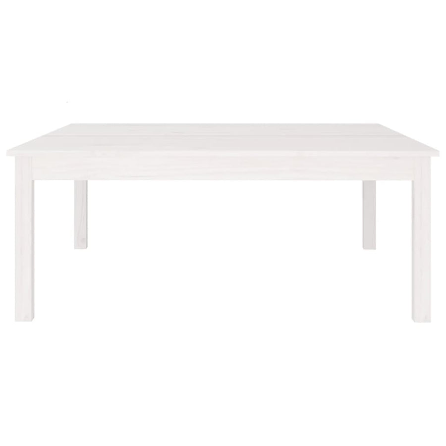 Coffee Table White 100x100x40 cm Solid Wood Pine