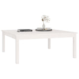 Coffee Table White 100x100x40 cm Solid Wood Pine - 45-Degree Angle