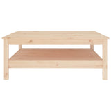 Coffee Table 100x100x40 cm Solid Wood Pine - Side View