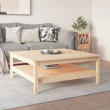 Coffee Table 100x100x40 cm Solid Wood Pine - Top-Down View