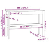 Console Table 110x40x75 cm Solid Wood Pine