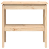 Console Table 80x40x75 cm Solid Wood Pine - Top-Down View