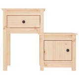 Bedside Cabinet 79.5x38x65.5 cm Solid Wood Pine - Top-Down View