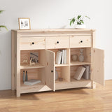 Sideboard 100x35x74 cm Solid Wood Pine - Side View
