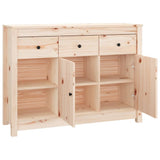 Sideboard 100x35x74 cm Solid Wood Pine - Close-Up Angle