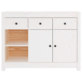 Sideboard White 100x35x74 cm Solid Wood Pine