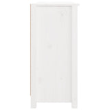 Sideboard White 100x35x74 cm Solid Wood Pine