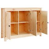 Sideboard 100x35x74 cm Solid Wood Pine - Close-Up Angle