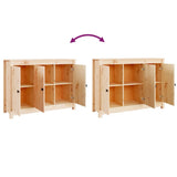 Sideboard 100x35x74 cm Solid Wood Pine - Low Angle
