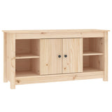 TV Cabinet 103x36.5x52 cm Solid Wood Pine - Front View
