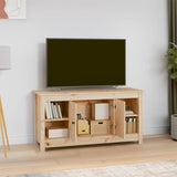 TV Cabinet 103x36.5x52 cm Solid Wood Pine - Rear View