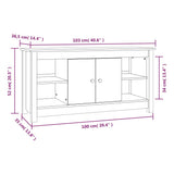 TV Cabinet 103x36.5x52 cm Solid Wood Pine