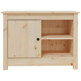 TV Cabinet 70x36.5x52 cm Solid Wood Pine - Rear View