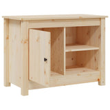 TV Cabinet 70x36.5x52 cm Solid Wood Pine - Close-Up Angle